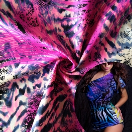 Matt spandex 15 polyester 85 custom digital printed fabric for swimwear