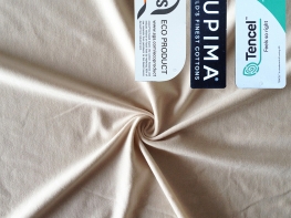 Lenzing Tencel lyocell Supima blended bio-based spandex Jersey for T shirt shorts